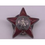 A Soviet Order of the Red Star, numbered 3424922
