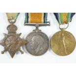 1914-15 Star, British War and Victory medals to 13494 L Cpl H G king, Gloucestershire Reg