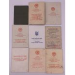 A number of Soviet medal award documents