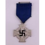 A German Third Reich Faithful Service medal