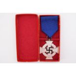 A German Third Reich 25 Year Faithful Service Medal, cased