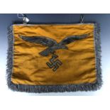 A German Third Reich Luftwaffe trumpet banner, that of Fliegerhorst Kommandantur Borkum (an East