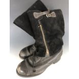 A pair of RAF 1943 pattern flying boots, approx size 9, approx 31 cm toe-to-heal externally
