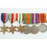 A Second World War South African campaign medal group, to 123791 W C Quayle