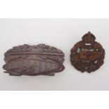 Two Great War Tank Corps / tank sweetheart brooches