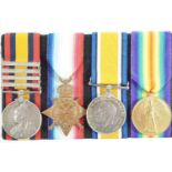 A Boer War and Great War campaign medal group including Queen's South Africa Medal with Rhodesia and