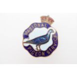 A Second World War National Pigeon Service lapel badge