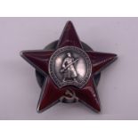 A Soviet Order of the Red Star, numbered 3020433