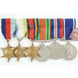 A Second World War campaign and Police long service medal group, to Sergt Lewis Jones