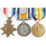 1914-15 Star, British War and Victory medals to 1790 Pte R Dobson, together with a miniature King'