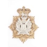 A Victorian King's Own Scottish Borderers other rank's helmet plate