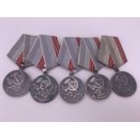 Four Soviet Medals for a Veteran of Labour
