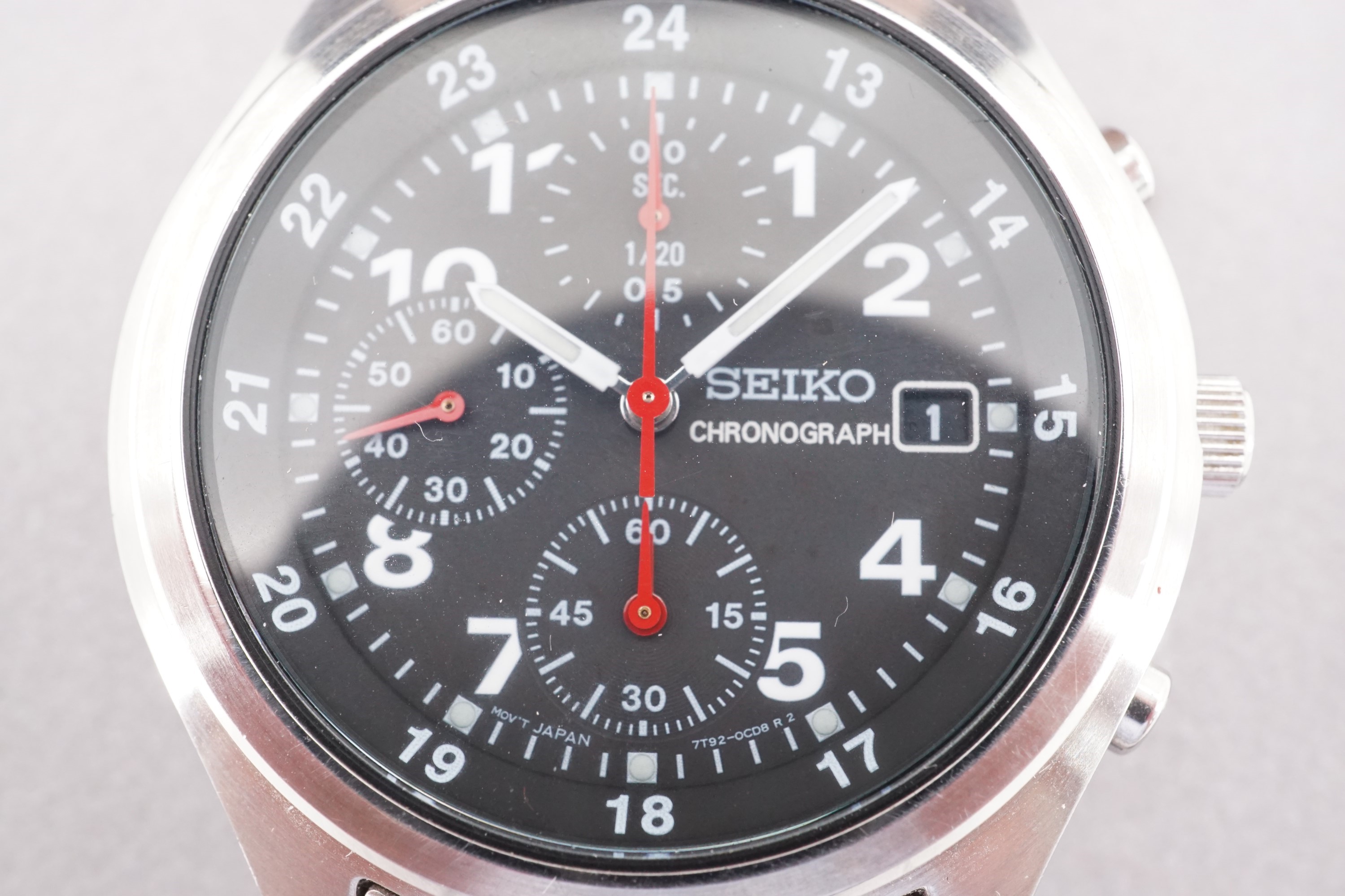 A Seiko Chronograph quartz wrist watch, SND225P1, cased with tag - Image 2 of 3