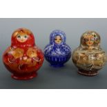 Three Russian Matryoshka dolls