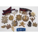 Sundry British cap and other badges