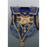 A quantity of Northumberland Masonic regalia including enamelled white metal jewels