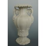 A Victorian Parian ware vase, 22 cm high