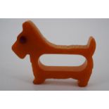 A 1930s Bakelite novelty napkin ring modelled as a terrier