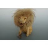 A clockwork plush toy lion, 14 cm