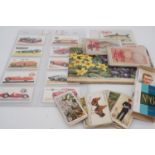 Vintage tea, cigarette and Angling Times collectors' cards