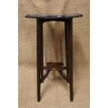 A George V ebonized mahogany plant stand, 70 cm