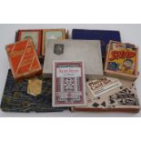 A quantity of vintage playing cards including snap, speed etc.