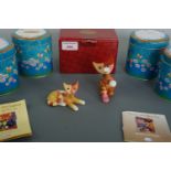 Geobel "Rosina and Friends" porcelain cats, in original packaging