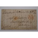 An 1814 autograph letter with wax seal and ink-stamped frank mark