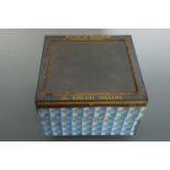 An early 20th Century Carr's of Carlisle glazed tinplate shop display biscuits tin, 22.5 x 23.5 x