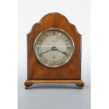 An Elliott walnut mantle clock retailed by Johnston and Court, Carlisle, 19cm high