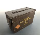 A steel ammunition box