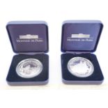 Two Monnaie de Paris silver medallions commemorating the Liberation of Paris, 44 g