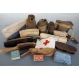 Sundry items of Great War and later military personal kit etc