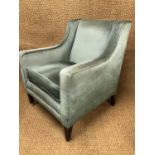 A 19th Century upholstered lounge armchair