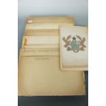 A large quantity of vintage military and court tailors' patterns and templates for dress uniform