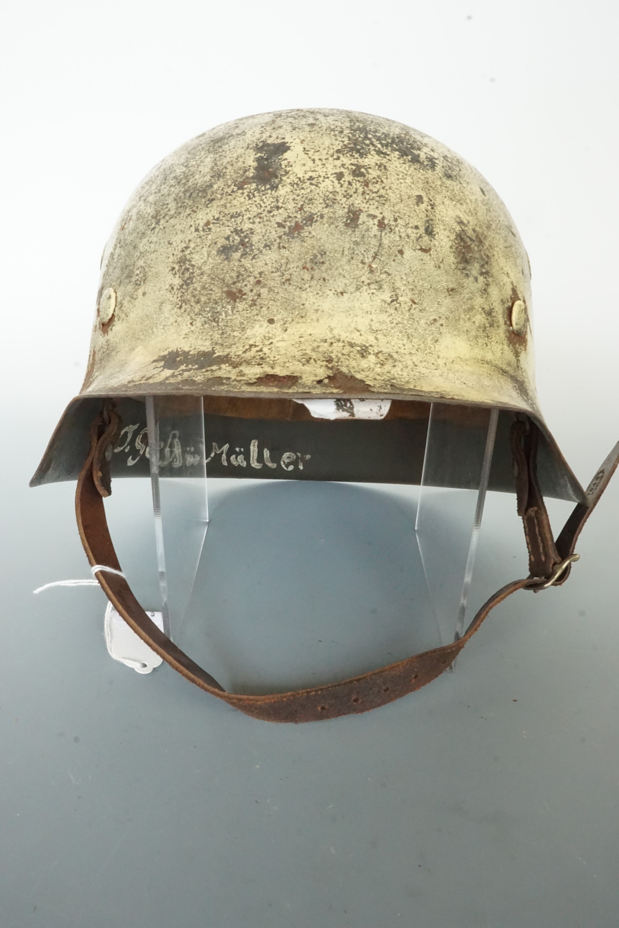 A German Third Reich steel helmet