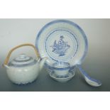 A quantity of contemporary Chinese and Japanese blue-and-white porcelain tableware together with