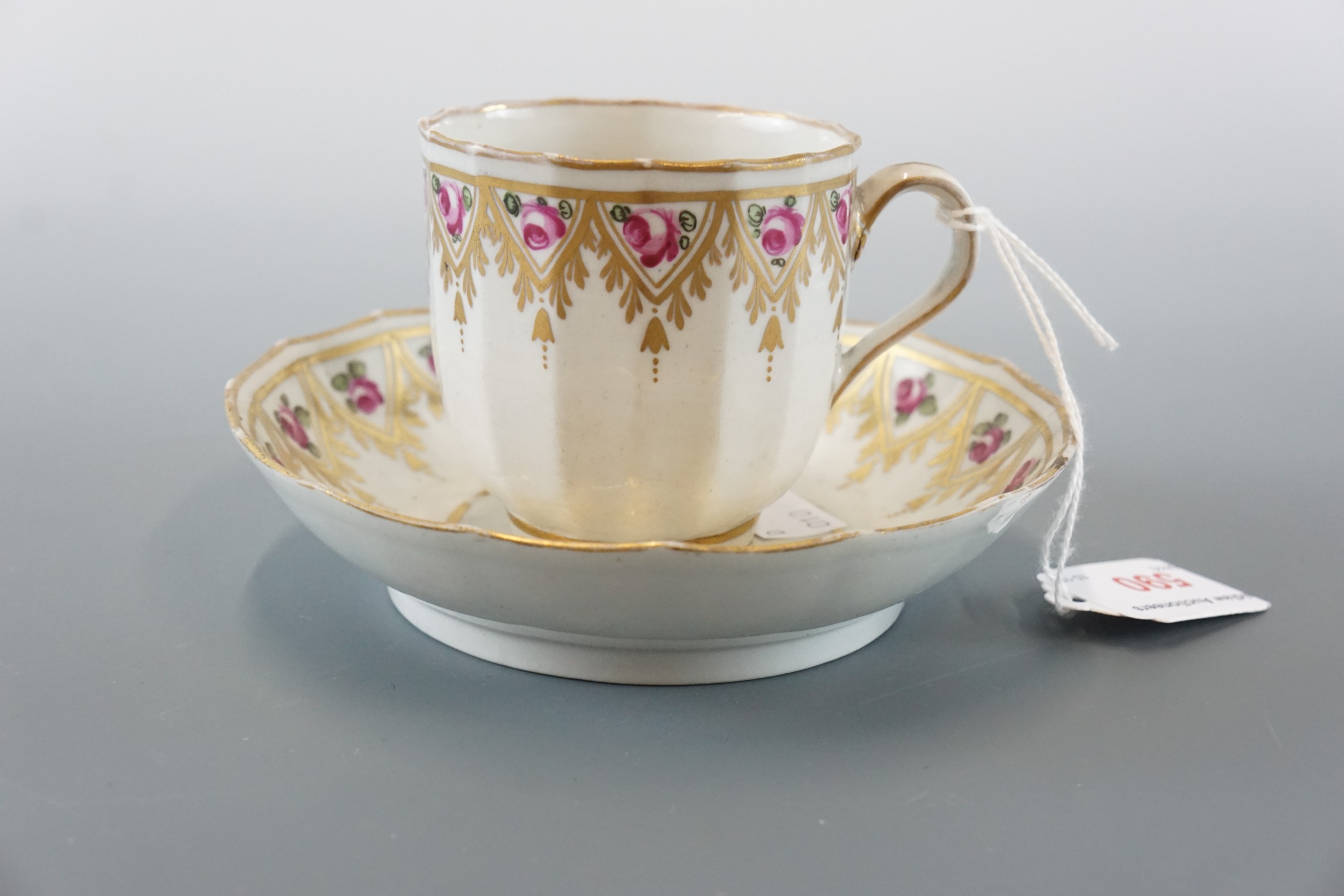 A Georgian cup and saucer - Image 2 of 2