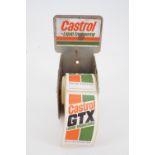 A car garage Castrol "next oil change" label holder and labels