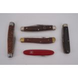 Five various pocket knives