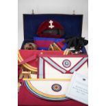 A case and Masonic regalia