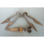 Three sets of antique sheep shears