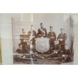 A period framed photograph of the Cumberland and Westmorland Volunteer Battalion