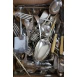 A large quantity of electroplate flatware, knife rests, nut crackers etc