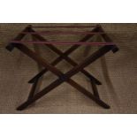 A Victorian mahogany folding luggage stand