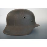 A German Third Reich steel helmet