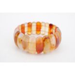 A polished agate bracelet