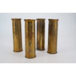 Four trench art vases