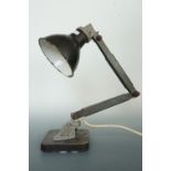 A mid 20th Century workshop bench lamp