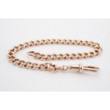 An antique 9 ct gold curb link bracelet, 20 cm, 14.6 g